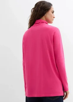 bonprix Shirts & Tops|Basics|Rollkragenshirt aus reiner Bio-Baumwolle pinklady