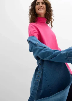 bonprix Shirts & Tops|Basics|Rollkragenshirt aus reiner Bio-Baumwolle pinklady