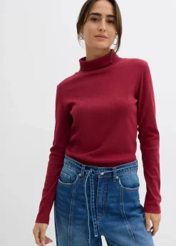 Rollkragenshirt aus reiner Baumwolle|bonprix Hot