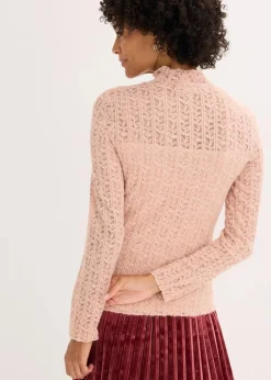 Rollkragenshirt aus Spitze|bonprix Discount