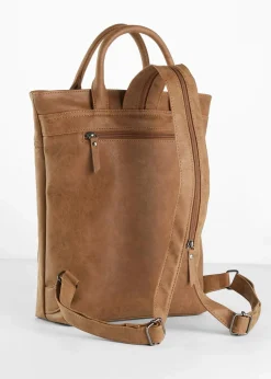bonprix Taschen|Rucksack mit Außentaschen cognac