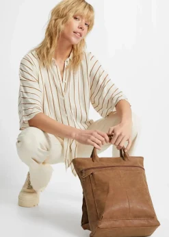 bonprix Taschen|Rucksack mit Außentaschen cognac