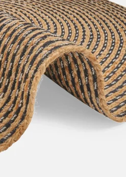 bonprix Runde Teppiche|Kelim-Teppiche|Runder Kelim-Teppich natur schwarz