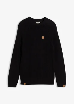 Rundhalspullover aus weichem Baumwollmix|bonprix New