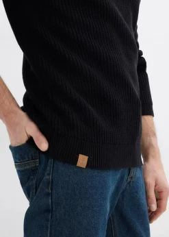 Rundhalspullover aus weichem Baumwollmix|bonprix New