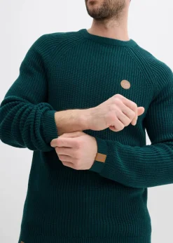 Rundhalspullover aus weichem Baumwollmix|bonprix New