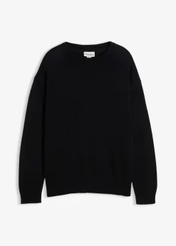 Rundhalspullover aus weichem Baumwollmix, Loose Fit|bonprix Clearance