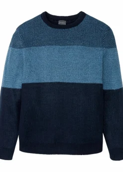 Rundhalspullover im Colourblocking|bonprix Discount