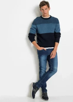 Rundhalspullover im Colourblocking|bonprix Discount