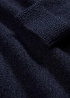 bonprix Strickmode|Pullover & Strickjacken|Rundhalspullover mit überschnittener Schulter dunkelblau