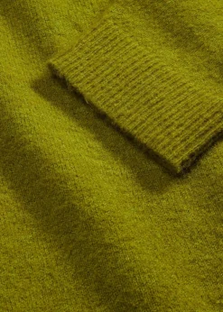 bonprix Strickmode|Pullover & Strickjacken|Rundhalspullover mit überschnittener Schulter moos