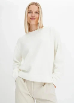 Rundhalspullover mit überschnittener Schulter|bonprix Outlet