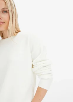 Rundhalspullover mit überschnittener Schulter|bonprix Outlet