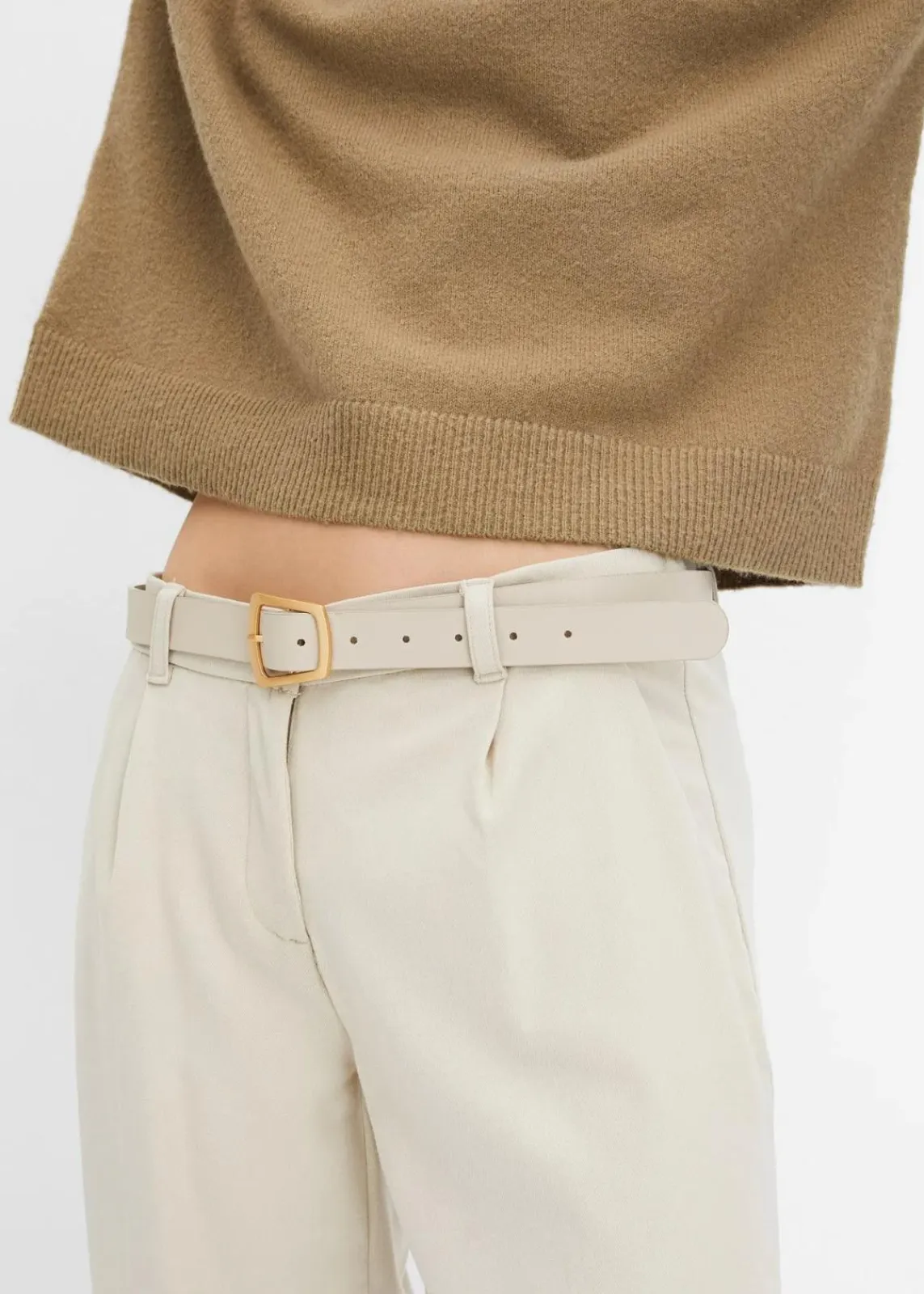 bonprix Strickmode|Pullover & Strickjacken|Rundhalspullover mit überschnittener Schulter new khaki