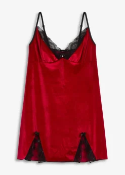 bonprix Wäsche·Corsagen & Negligés|Wäsche·Dessous|Samtkleid rot/schwarz