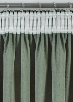 bonprix Vorhänge|Samtvorhang mit Crush Effekt (1er Pack) grün