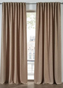 bonprix Vorhänge|Samtvorhang mit Crush Effekt (1er Pack) sand