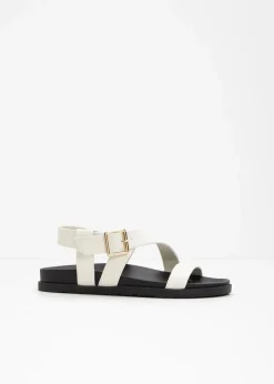 bonprix Strandmode|Sommerschuhe|Sandalen cremeweiß