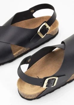 bonprix Sommerschuhe|Nachhaltigere Materialien|Sandalen aus Leder schwarz