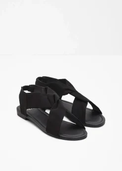 bonprix Sommerschuhe|Schuhe & Accessoires In Spezialgrößen·Schuhe In Übergröße|Sandalen mit flexiblen Riemen schwarz