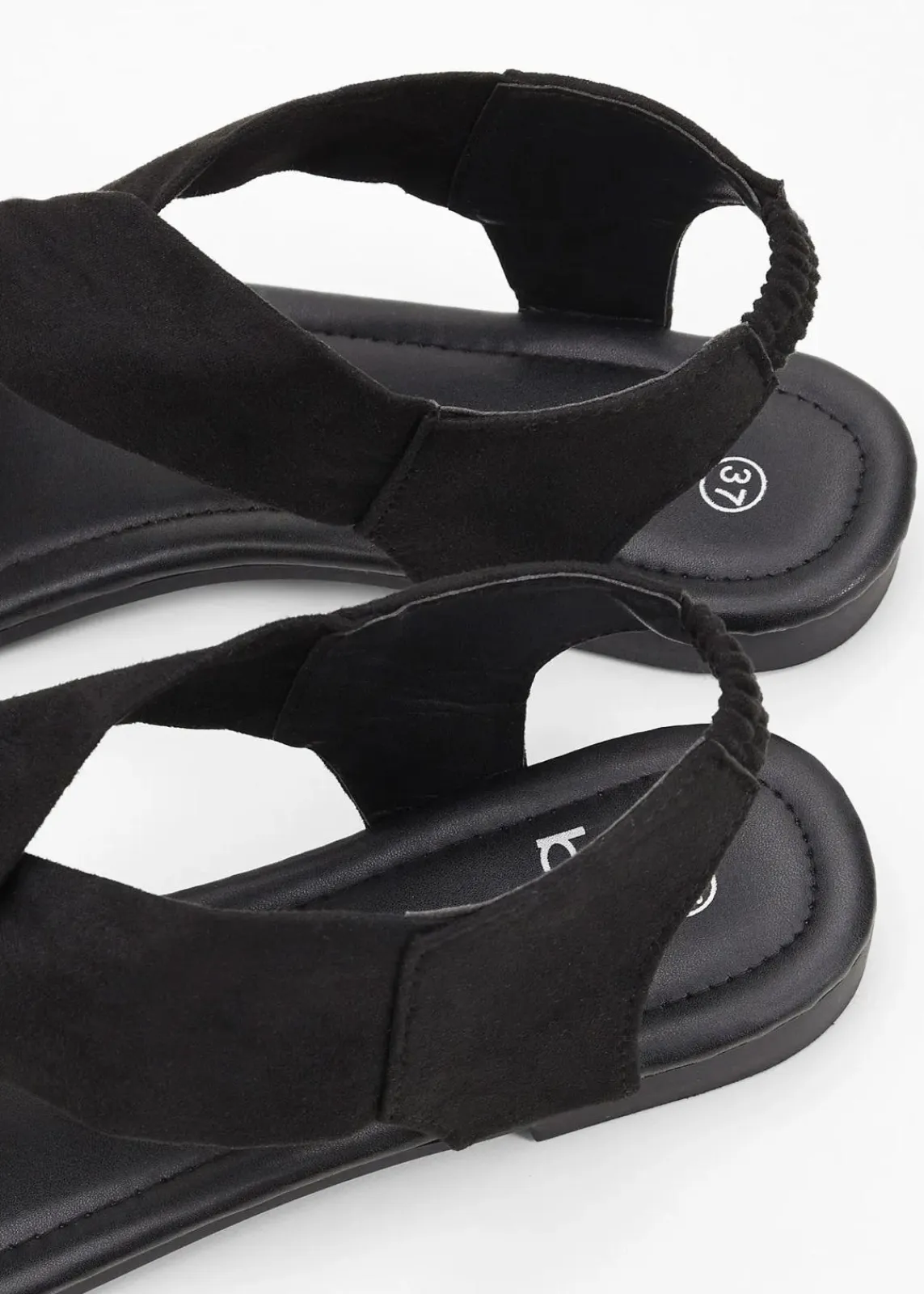 bonprix Sommerschuhe|Schuhe & Accessoires In Spezialgrößen·Schuhe In Übergröße|Sandalen mit flexiblen Riemen schwarz