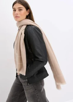 bonprix Schals & Tücher|Schuhe & Accessoires In Spezialgrößen·Tücher & Ponchos|Schal beige gestreift