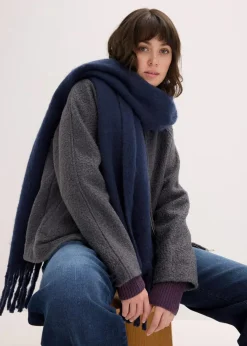 bonprix Schals & Tücher|Schuhe & Accessoires In Spezialgrößen·Tücher & Ponchos|Schal dunkelblau