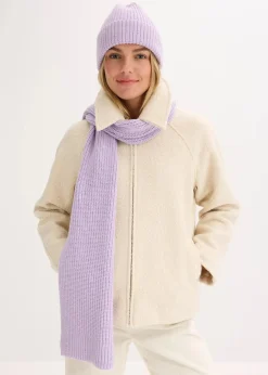 bonprix Schuhe & Accessoires In Spezialgrößen·Tücher & Ponchos|Schals & Tücher|Schal und Mütze (2-tlg.Set) zartflieder