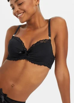 bonprix Große Cups D-H|Bhs|Schalen BH mit Bügel schwarz