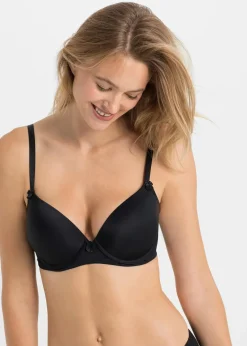bonprix Große Cups D-H|Nachhaltigere Materialien|Schalen BH mit Bügel schwarz