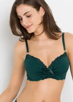 bonprix Große Cups D-H|Bhs|Schalen BH mit Bügel tiefgrün