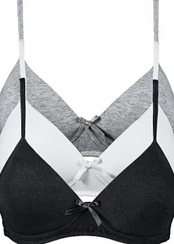 Schalen BH ohne Bügel mit Bio-Baumwolle (3er Pack)|bonprix New