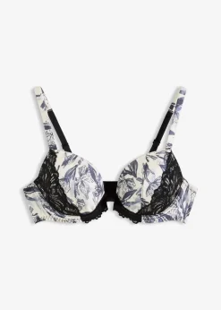 Schalen-BH aus bedrucktem Satin|bonprix Hot