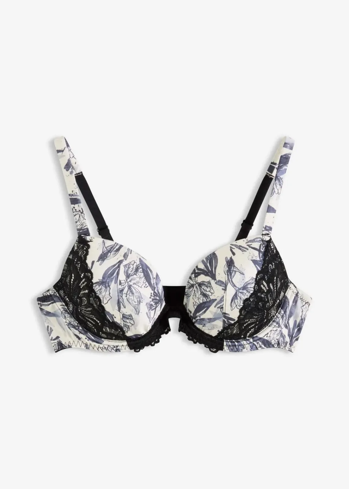 Schalen-BH aus bedrucktem Satin|bonprix Hot