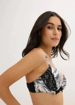 Schalen-BH aus bedrucktem Satin|bonprix Hot