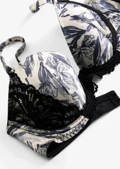 Schalen-BH aus bedrucktem Satin|bonprix Hot