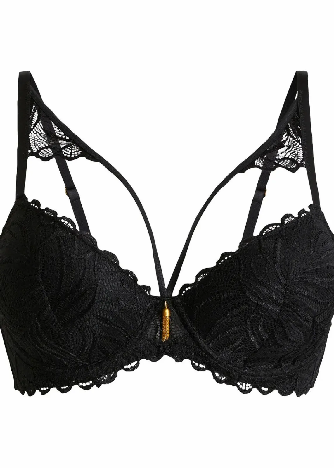 bonprix Große Cups D-H|Nachhaltigere Materialien|Schalen-BH aus edler Spitze schwarz