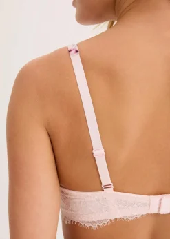 bonprix Große Cups D-H|Bhs|Schalen-BH aus glänzendem Material hellrosa geblümt