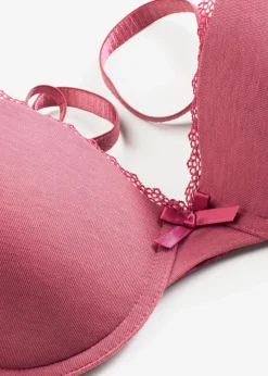 bonprix Große Cups D-H|Nachhaltigere Materialien|Schalen-BH mit Bügel mit Bio-Baumwolle kirschblütenpink