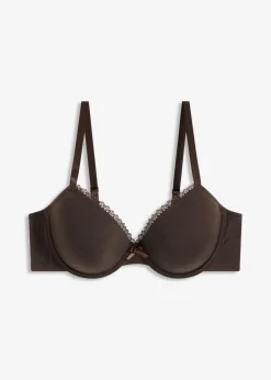 bonprix Große Cups D-H|Nachhaltigere Materialien|Schalen-BH mit Bügel mit Bio-Baumwolle dunkelbraun