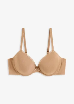 bonprix Große Cups D-H|Nachhaltigere Materialien|Schalen-BH mit Bügel mit Bio-Baumwolle camel