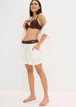 bonprix Große Cups D-H|Bhs|Schalen-BH mit edlem Glanzeffekt dunkelbraun