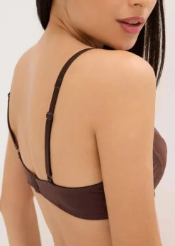bonprix Große Cups D-H|Bhs|Schalen-BH mit edlem Glanzeffekt dunkelbraun
