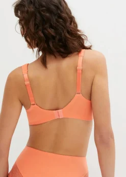 bonprix Große Cups D-H|Nachhaltigere Materialien|Schalen-BH mit gepolsterten Trägern lachs