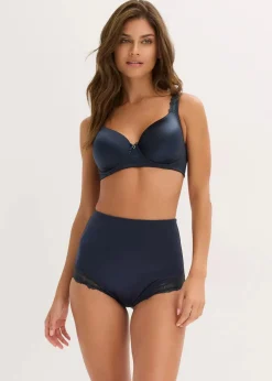 Schalen-BH mit gepolsterten Trägern und glänzendem Material|bonprix Discount