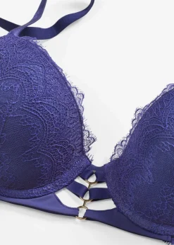 bonprix Große Cups D-H|Nachhaltigere Materialien|Schalen-BH mit Schmuckdetails dunkelpazifik