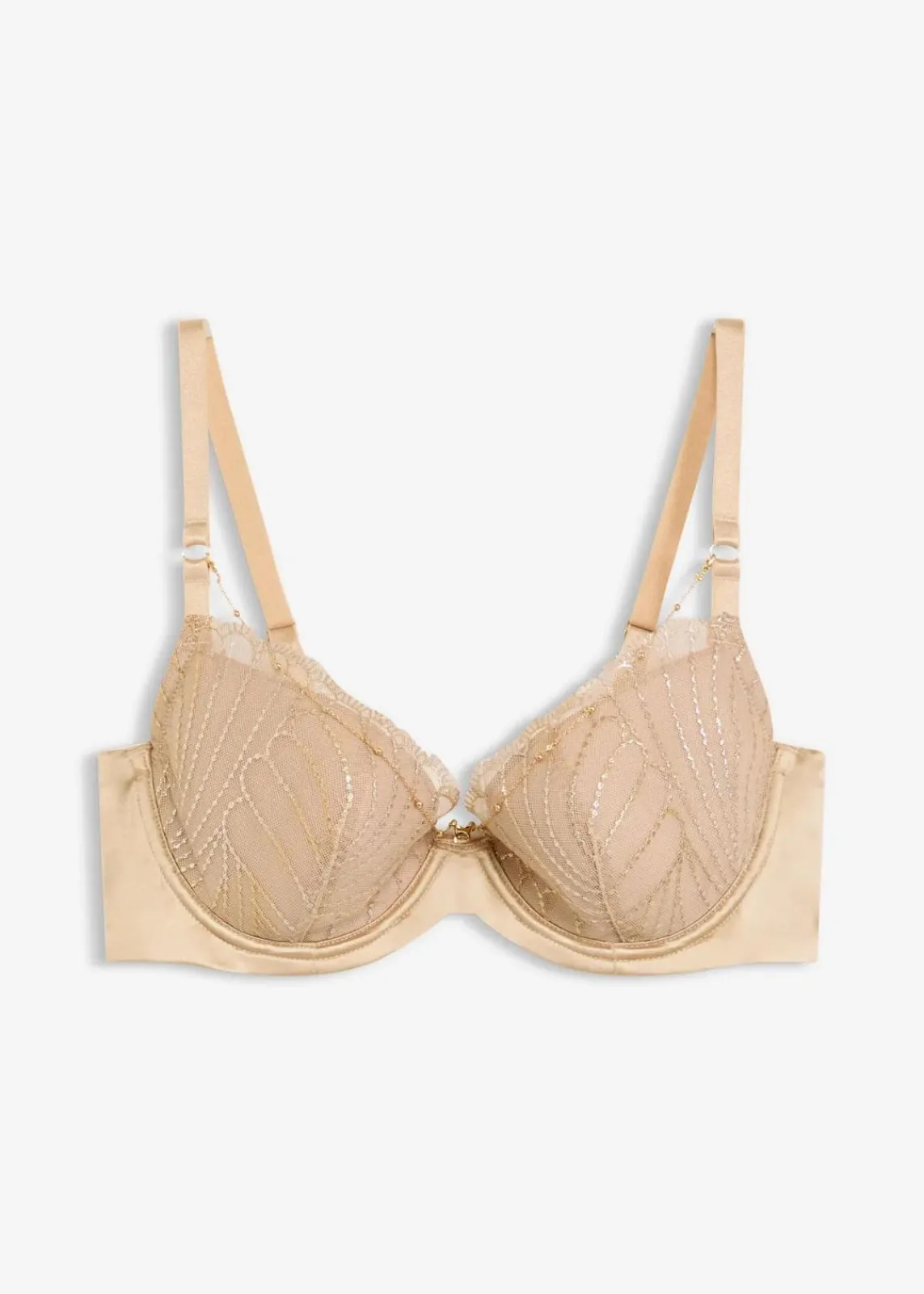 Schalen-BH mit zarter Stickerei und abnehmbaren Ketten-Accessoire|bonprix Online