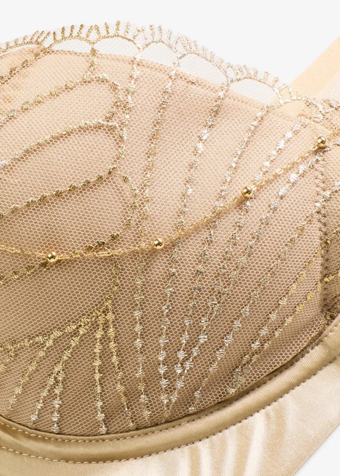 Schalen-BH mit zarter Stickerei und abnehmbaren Ketten-Accessoire|bonprix Online