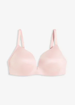 bonprix Bhs|Schalen-BH ohne Bügel aus glänzendem Material hellrosa