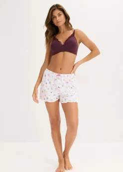 bonprix Große Cups D-H|Nachhaltigere Materialien|Schalen-BH ohne Bügel mit Bio-Baumwolle (2er Pack) intensivblau + weinrot